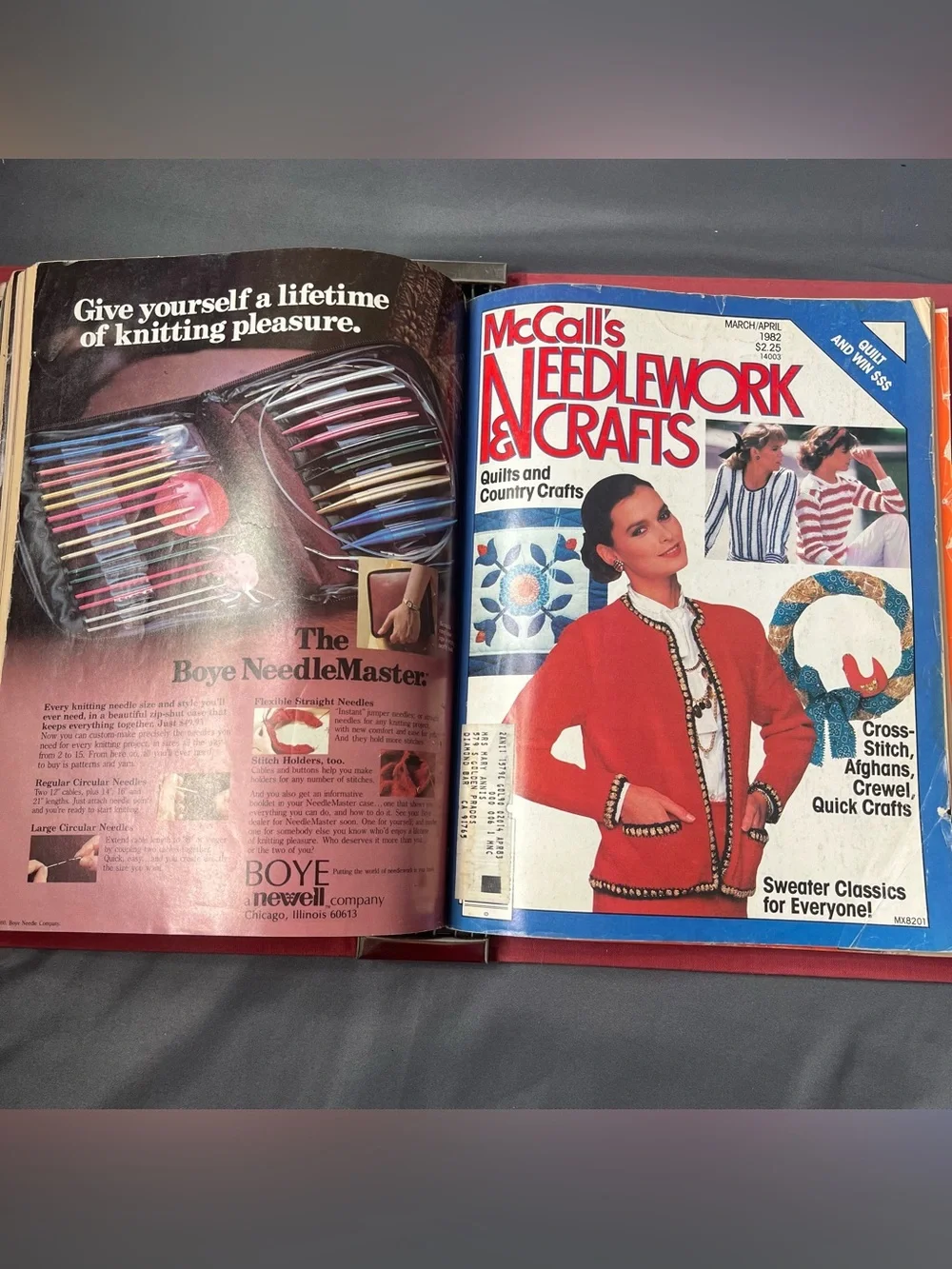 McCall's Magazine Issues 1981-1982 Bound Binder Vtg Lot Needlework Craft Collect
